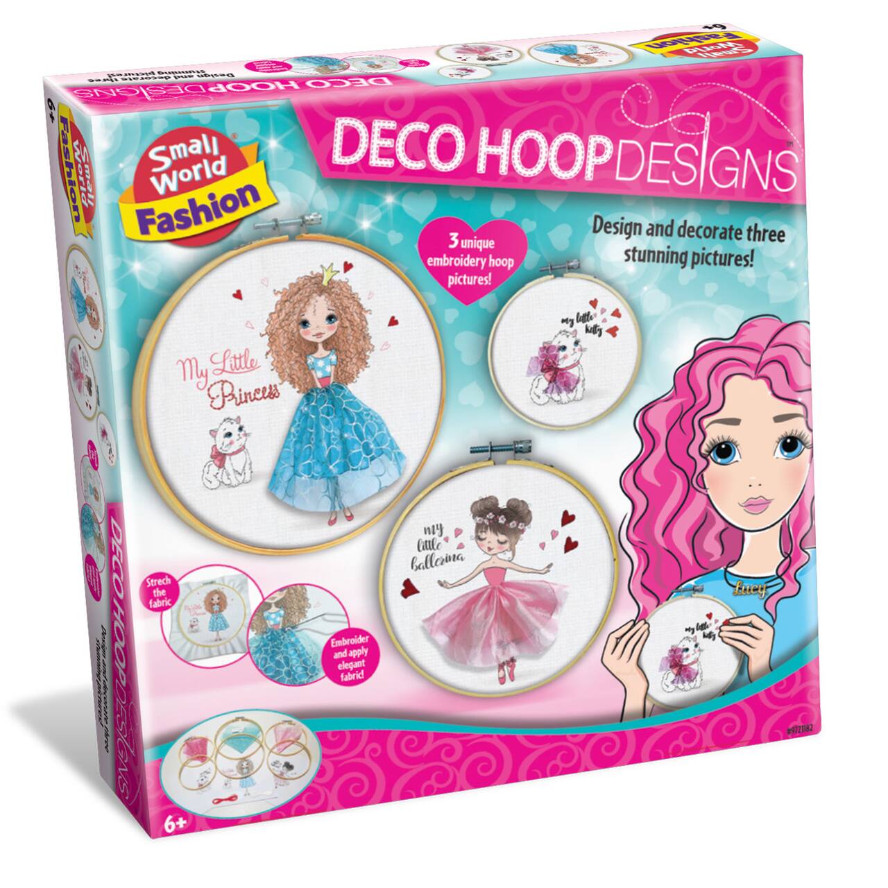 Small World Toys Deco Hoop Embroidery Designs & Hoop Pictures Kit